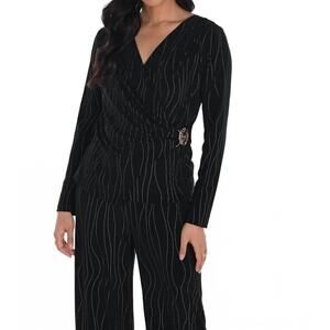 NEW FRANK LYMAN wrap top in black